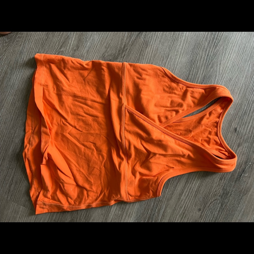 Lululemon orange athletic tank top- size 6